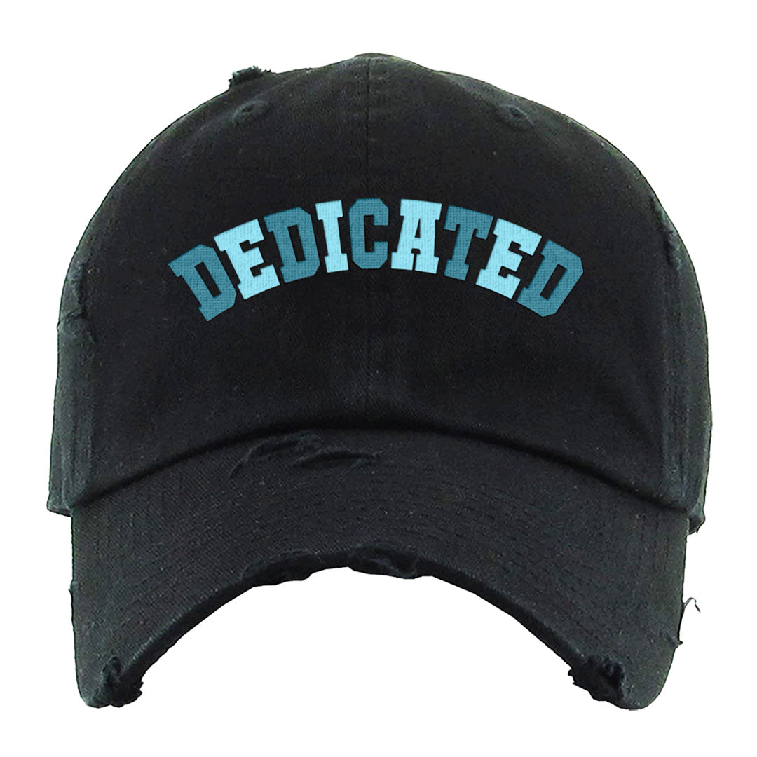 Black University Blue 13s Distressed Dad Hat | Dedicated, Black