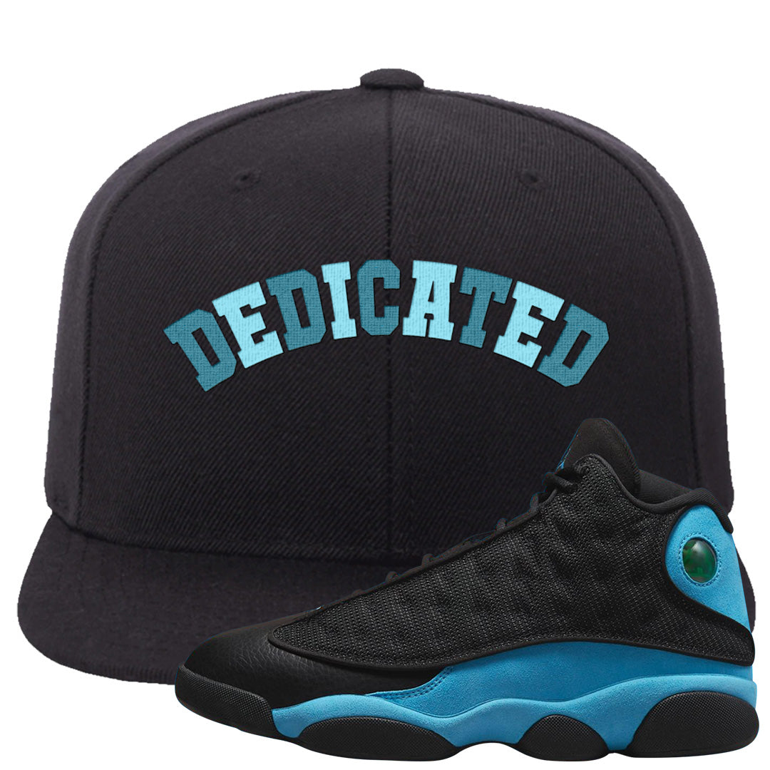 Black University Blue 13s Snapback Hat | Dedicated, Black