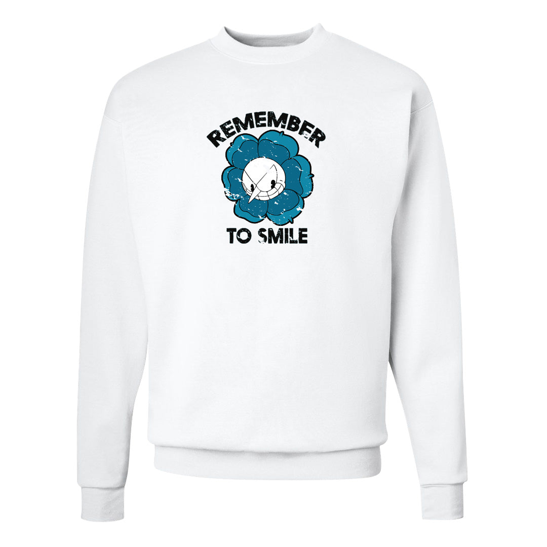 Black University Blue 13s Crewneck Sweatshirt | Remember To Smile, White