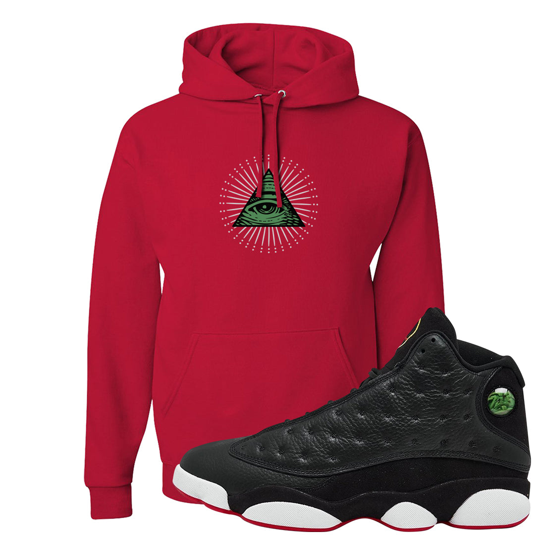 2023 Playoff 13s Hoodie | All Seeing Eye, Red