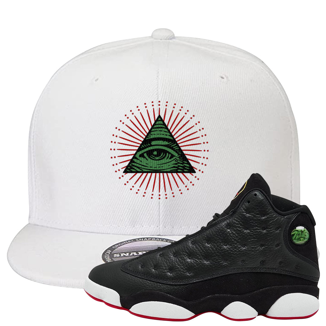 2023 Playoff 13s Snapback Hat | All Seeing Eye, White