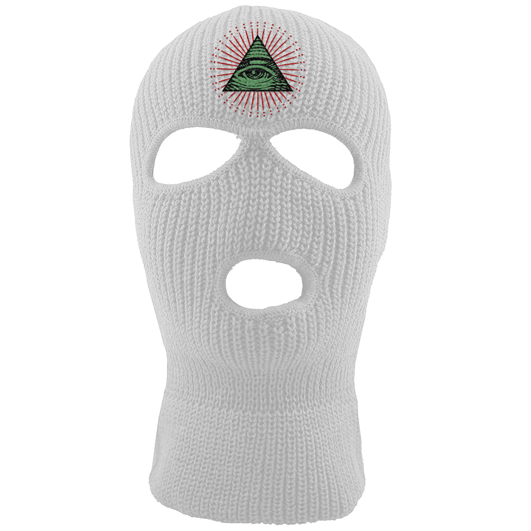 2023 Playoff 13s Ski Mask | All Seeing Eye, White