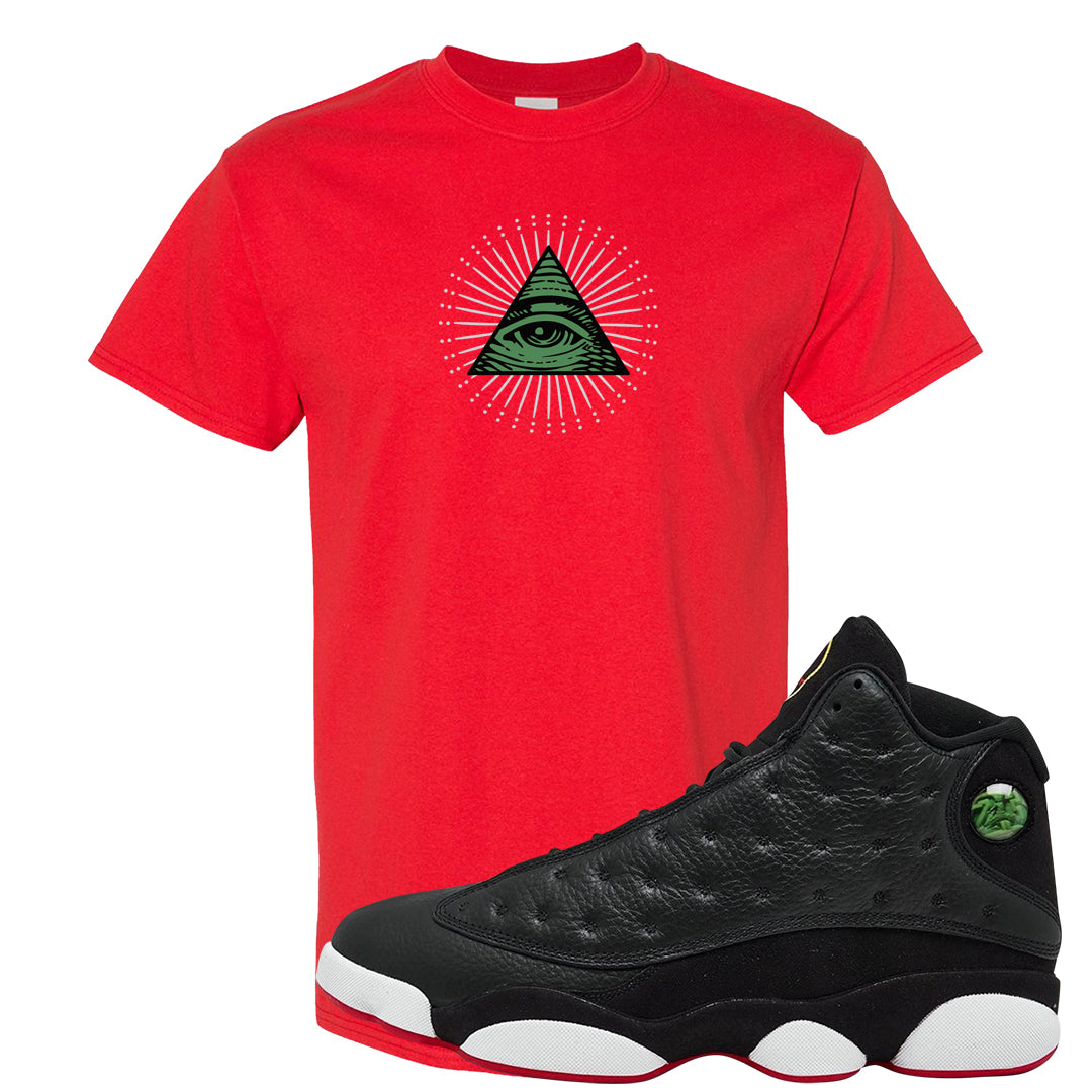 2023 Playoff 13s T Shirt | All Seeing Eye, Red
