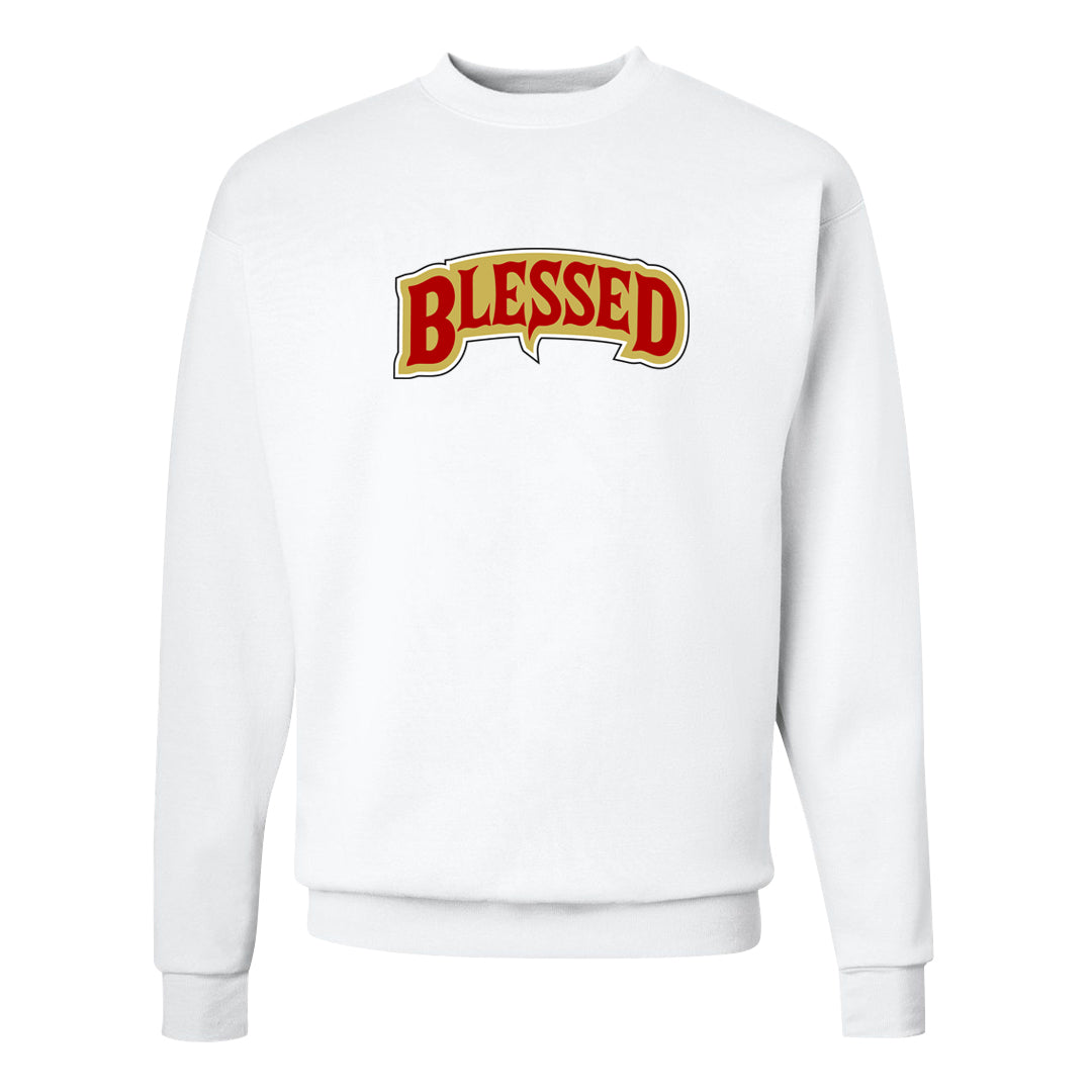 2023 Playoff 13s Crewneck Sweatshirt | Blessed Arch, White