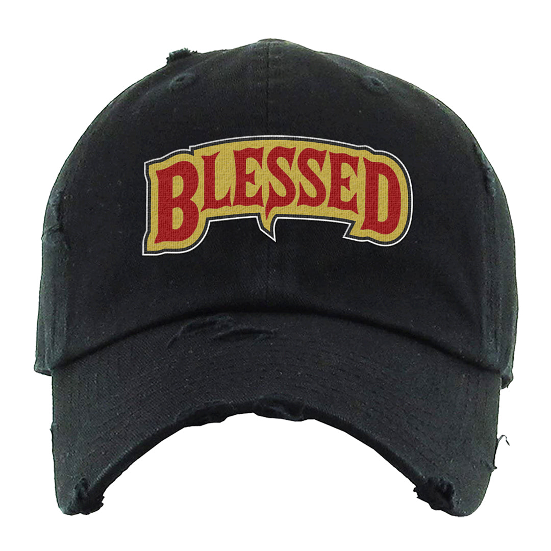 2023 Playoff 13s Distressed Dad Hat | Blessed Arch, Black
