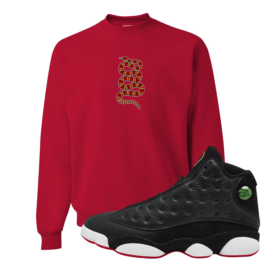 2023 Playoff 13s Crewneck Sweatshirt | Coiled Snake, Red
