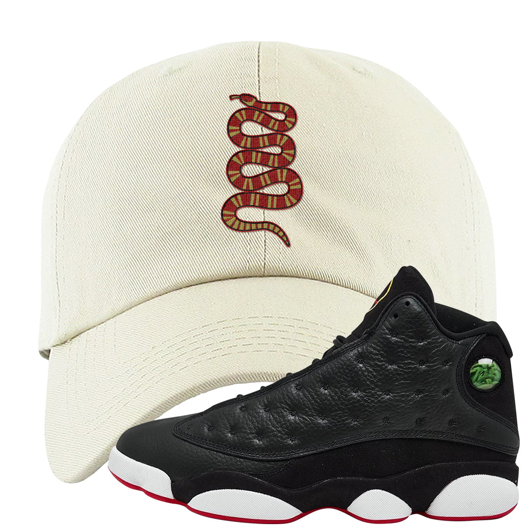 2023 Playoff 13s Dad Hat | Coiled Snake, White