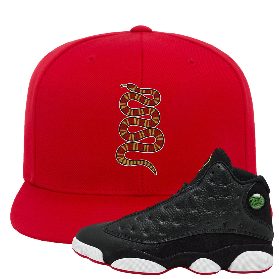 2023 Playoff 13s Snapback Hat | Coiled Snake, Red