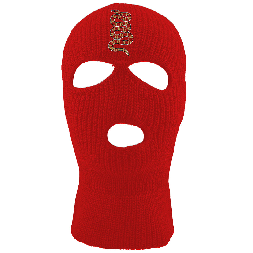 2023 Playoff 13s Ski Mask | Coiled Snake, Red