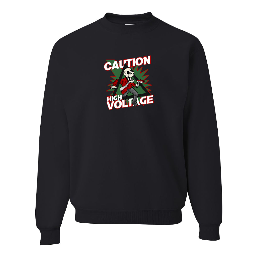 2023 Playoff 13s Crewneck Sweatshirt | Caution High Voltage, Black