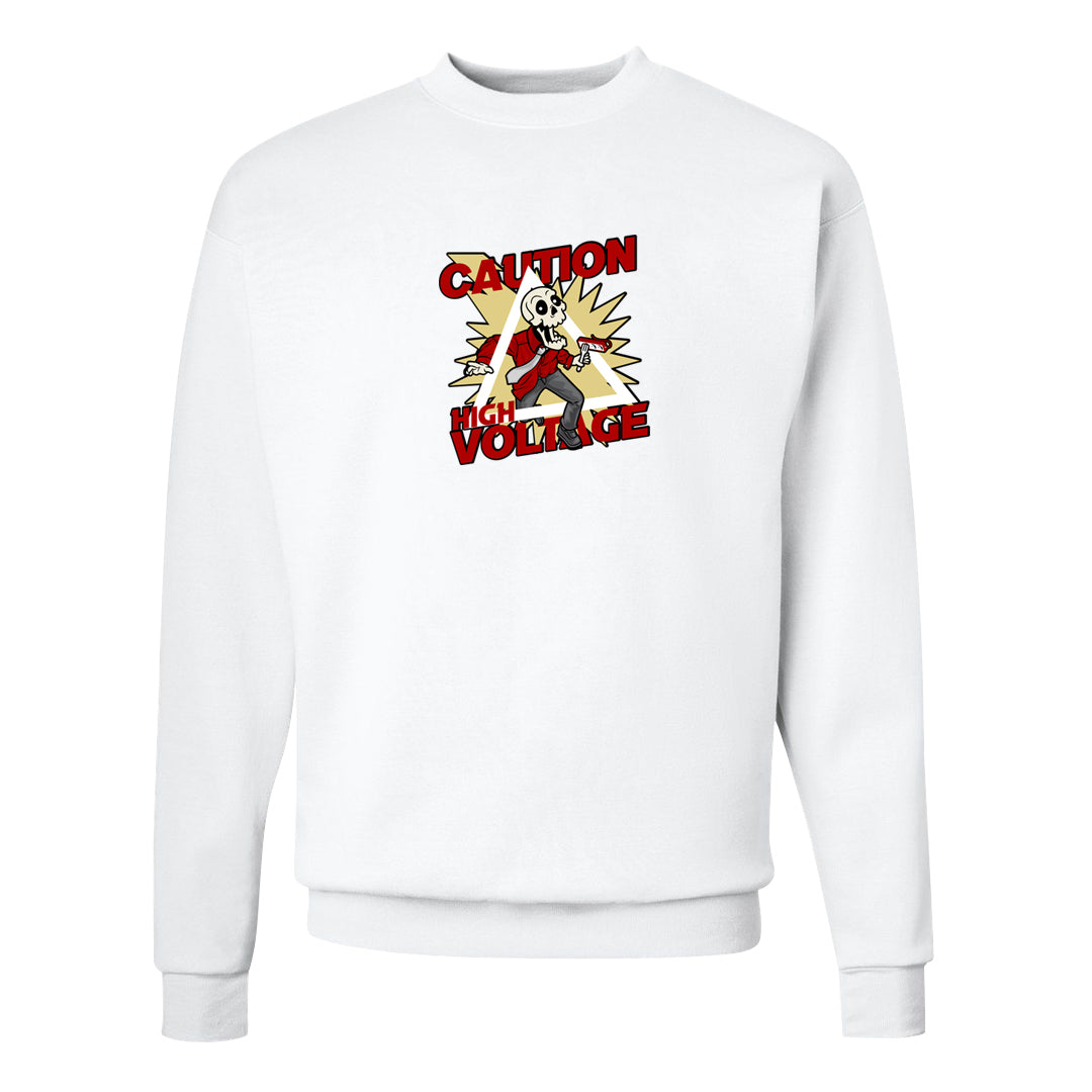 2023 Playoff 13s Crewneck Sweatshirt | Caution High Voltage, White
