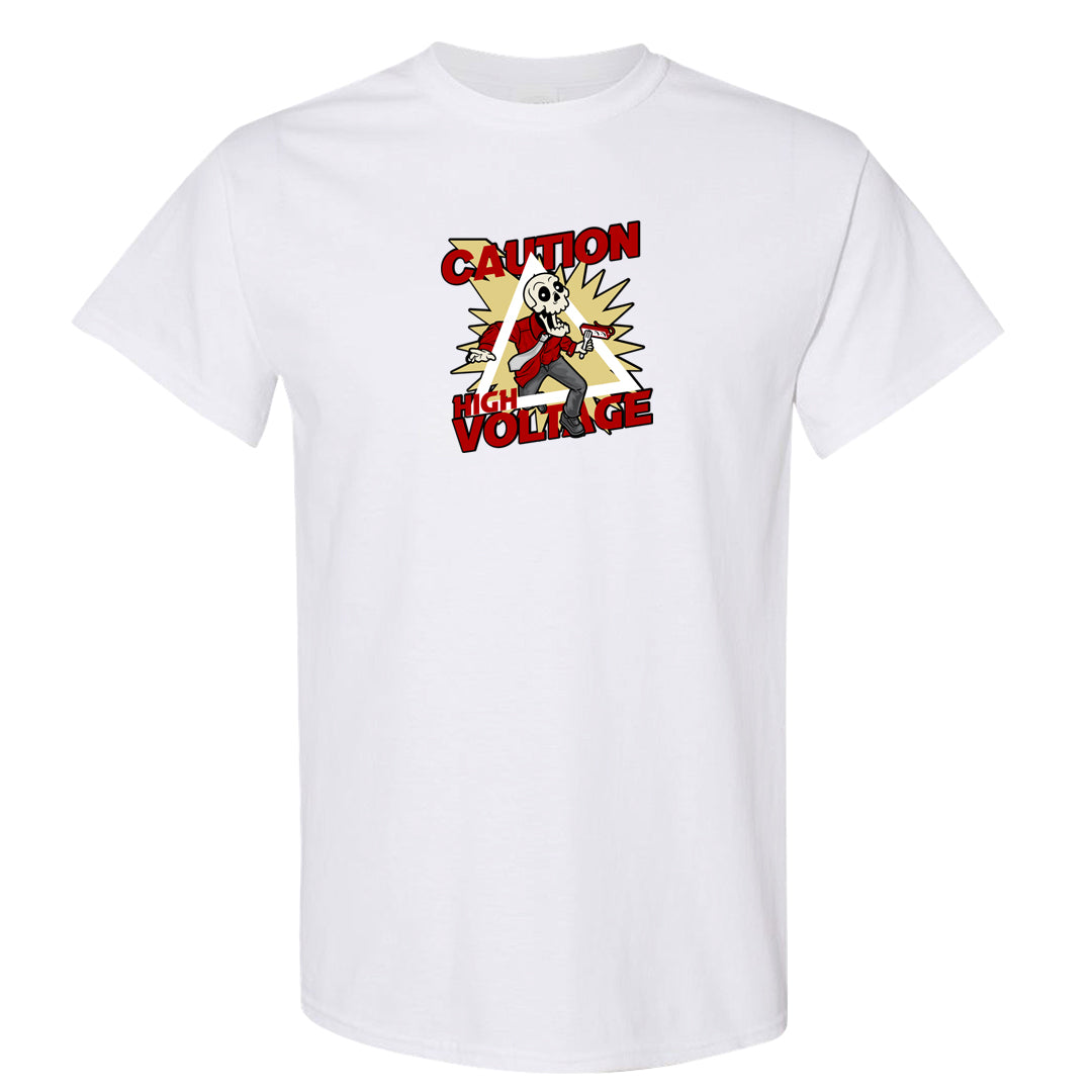 2023 Playoff 13s T Shirt | Caution High Voltage, White