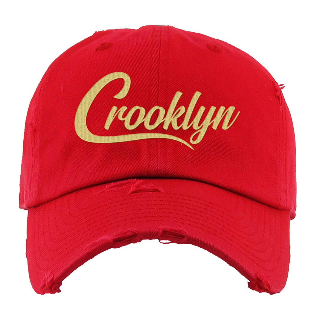 2023 Playoff 13s Distressed Dad Hat | Crooklyn, Red