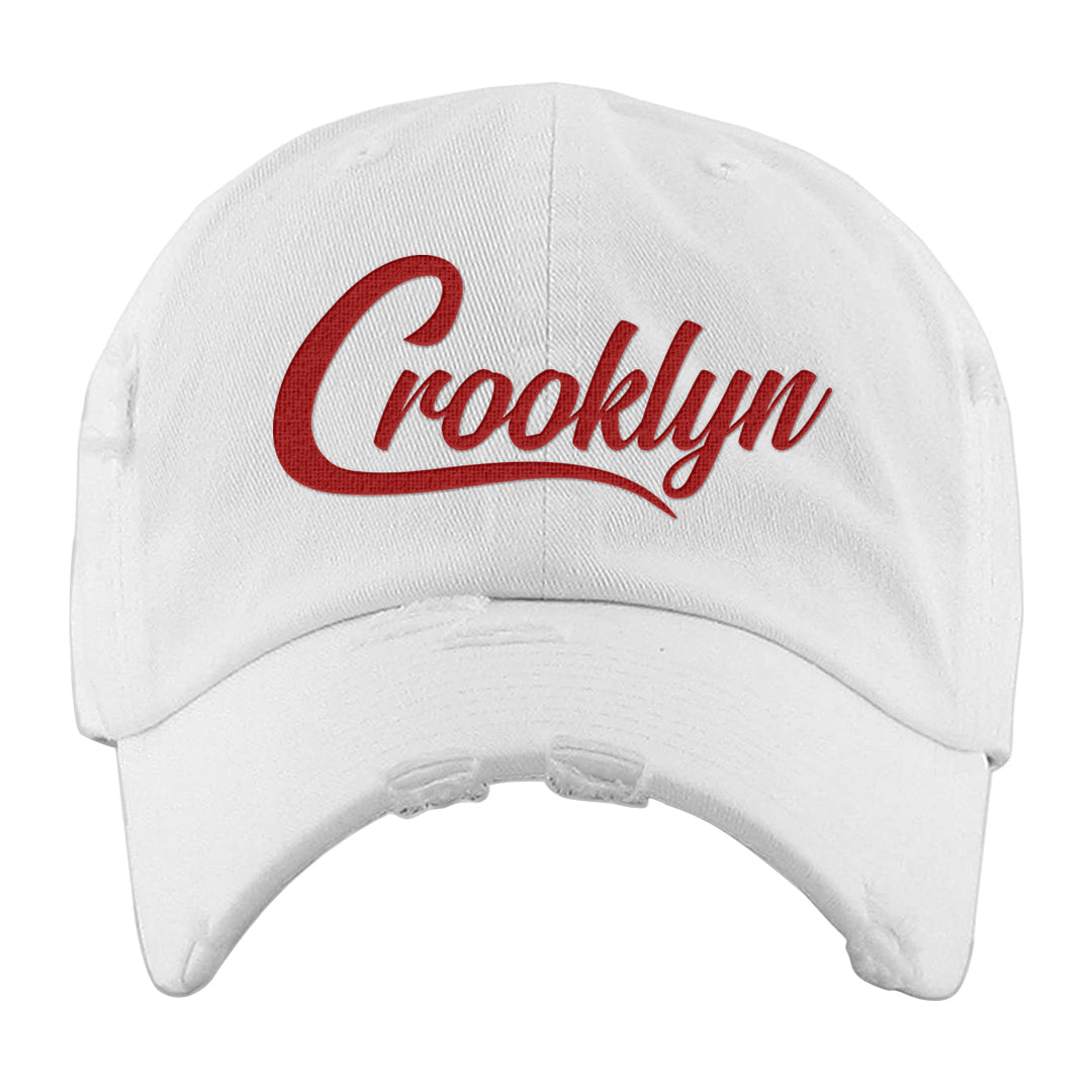 2023 Playoff 13s Distressed Dad Hat | Crooklyn, White