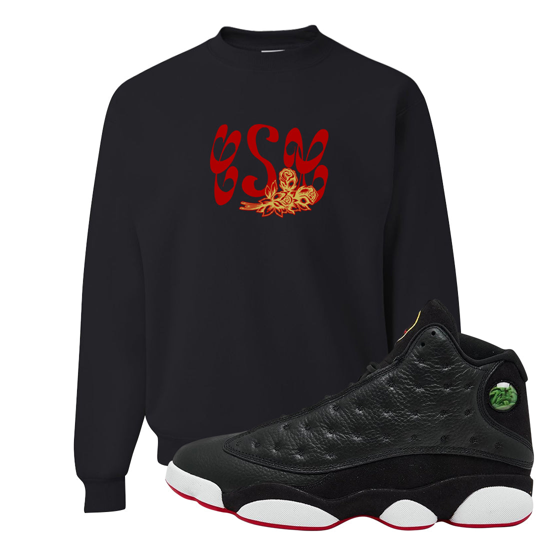 2023 Playoff 13s Crewneck Sweatshirt | Certified Sneakerhead, Black