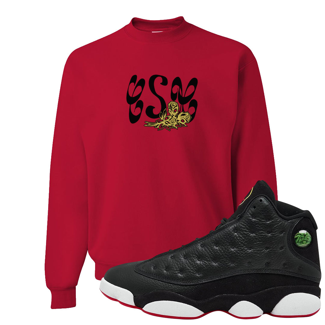 2023 Playoff 13s Crewneck Sweatshirt | Certified Sneakerhead, Red