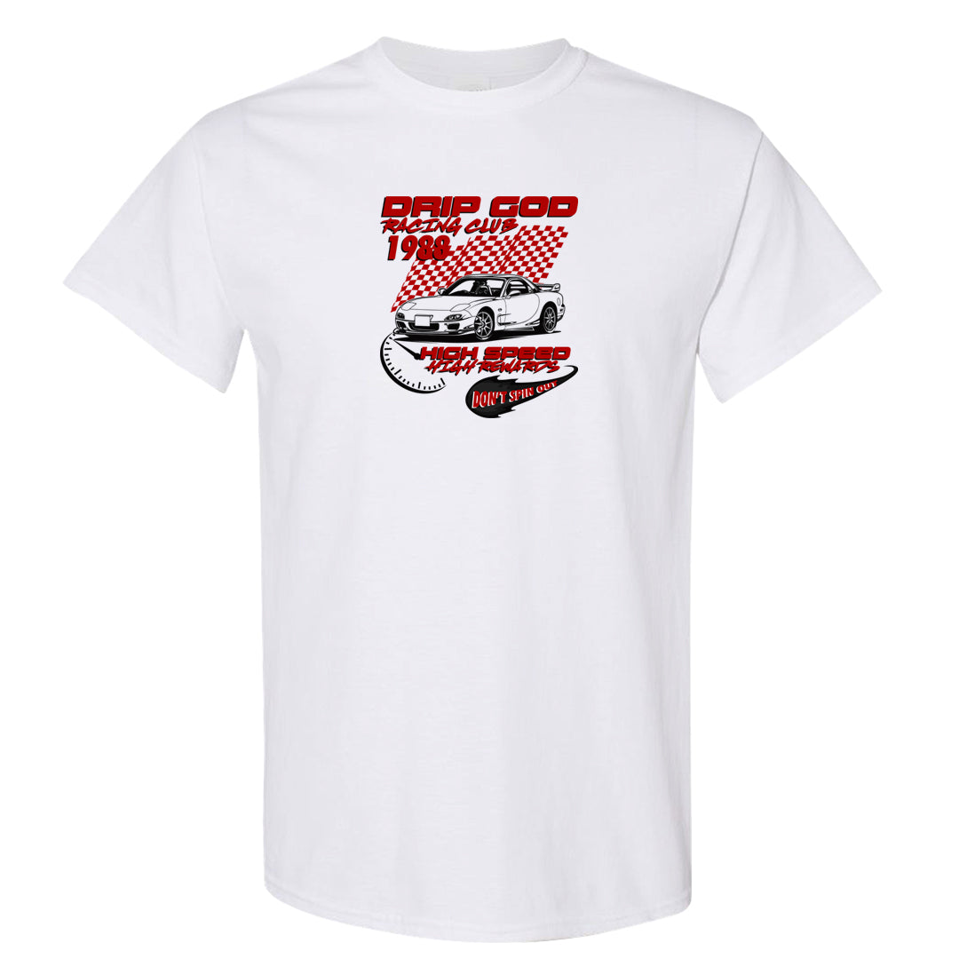 2023 Playoff 13s T Shirt | Drip God Racing Club, White