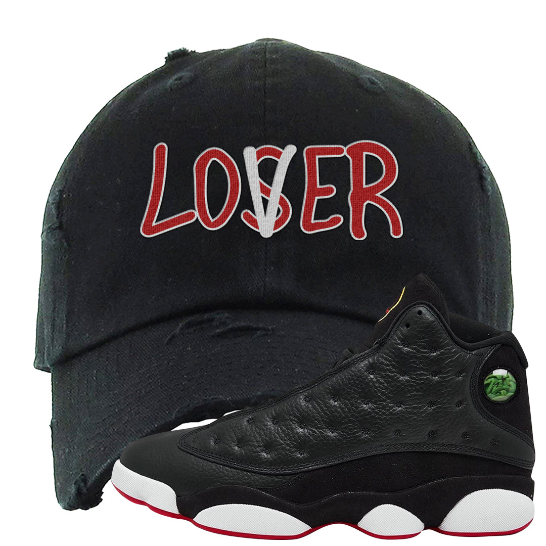 2023 Playoff 13s Distressed Dad Hat | Lover, Black
