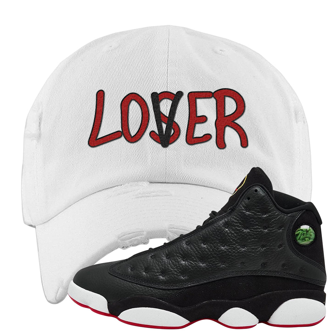 2023 Playoff 13s Distressed Dad Hat | Lover, White
