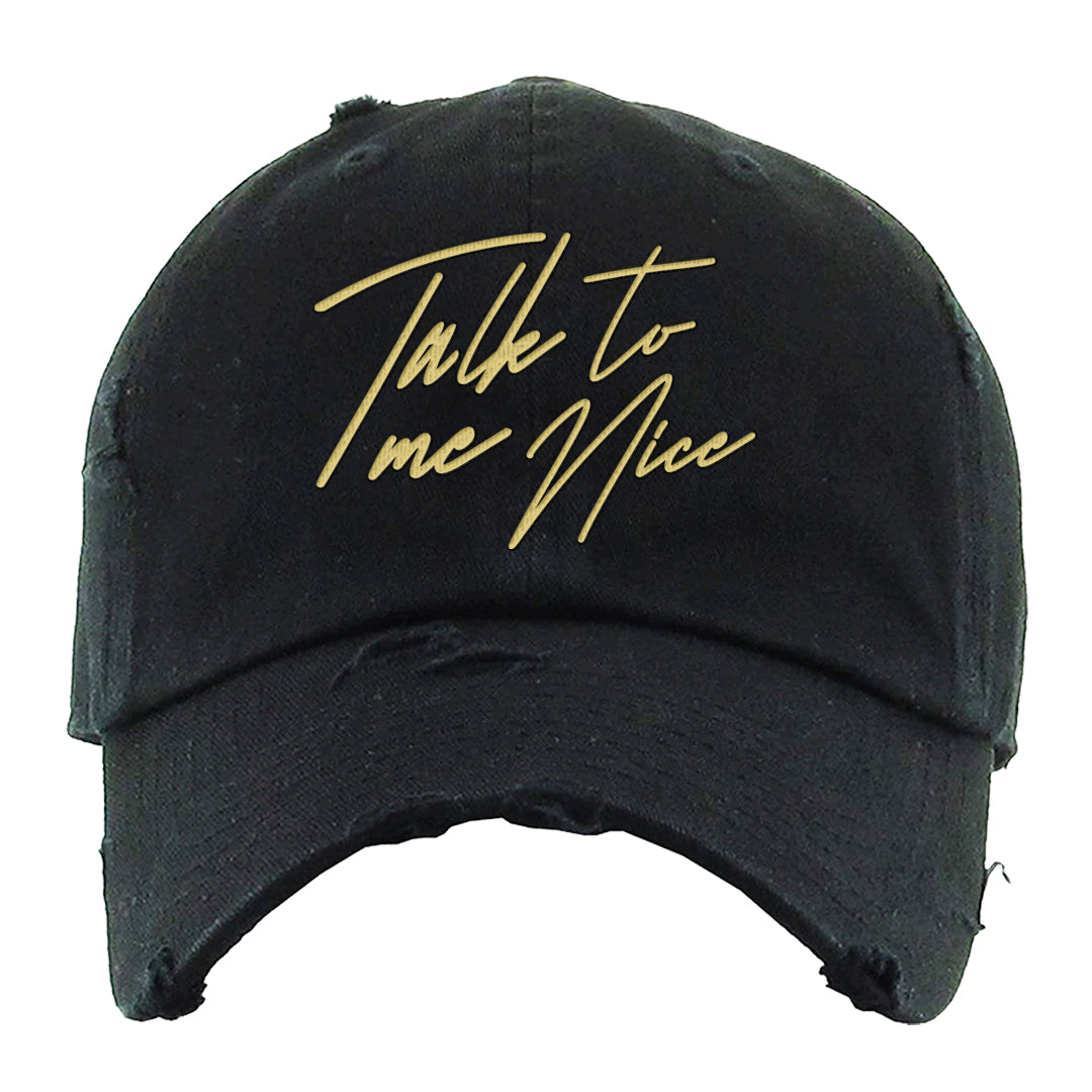 2023 Playoff 13s Distressed Dad Hat | Talk To Me Nice, Black