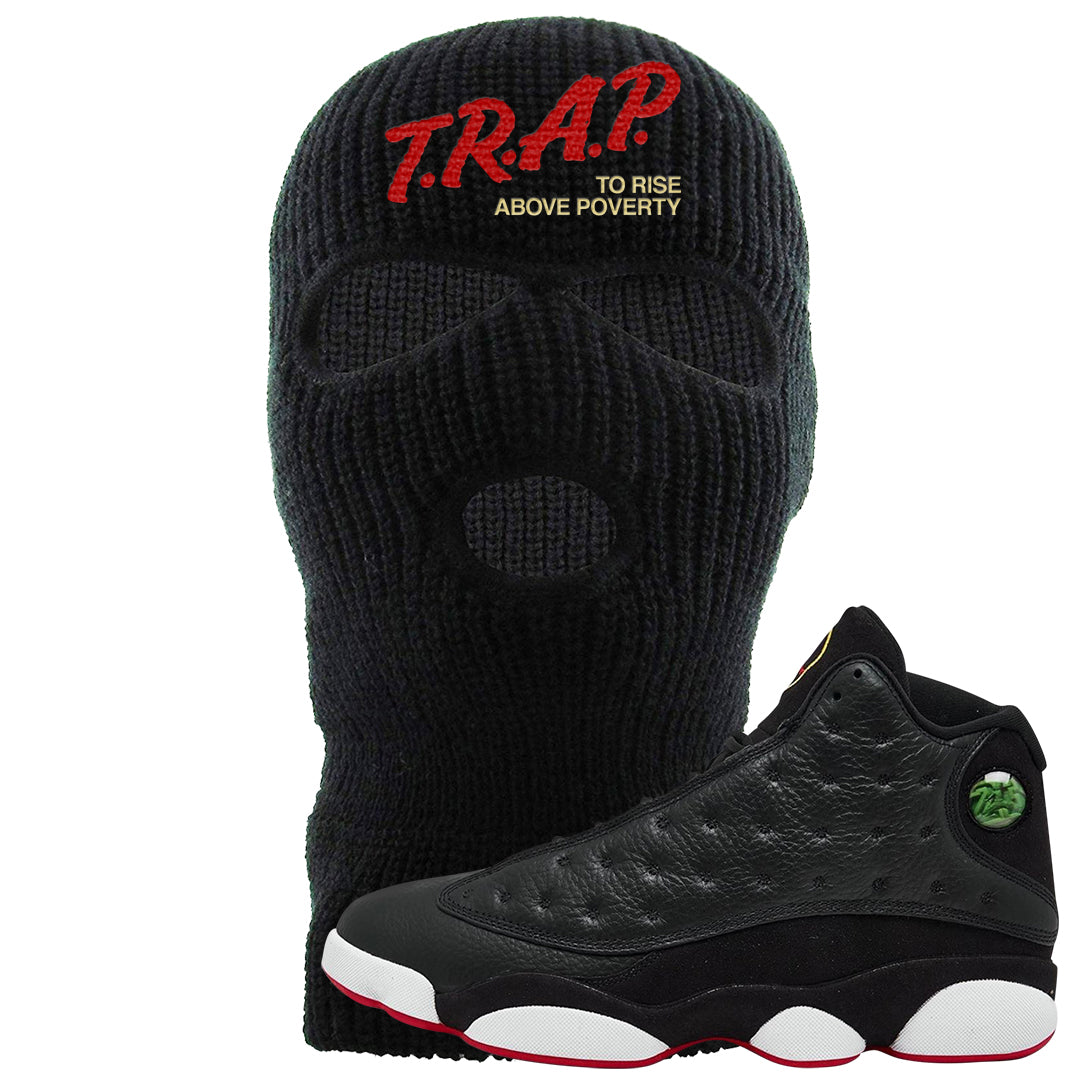 2023 Playoff 13s Ski Mask | Trap To Rise Above Poverty, Black