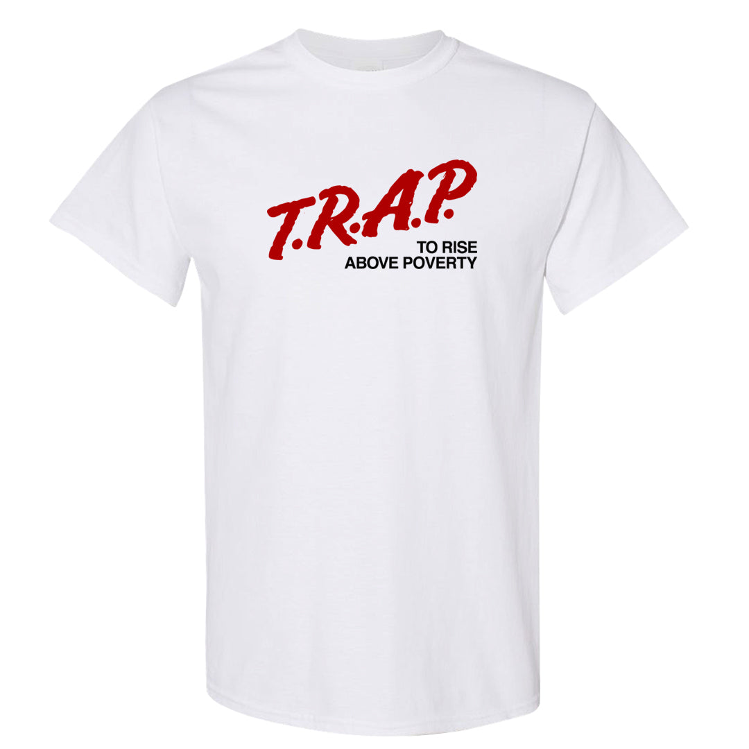 2023 Playoff 13s T Shirt | Trap To Rise Above Poverty, White