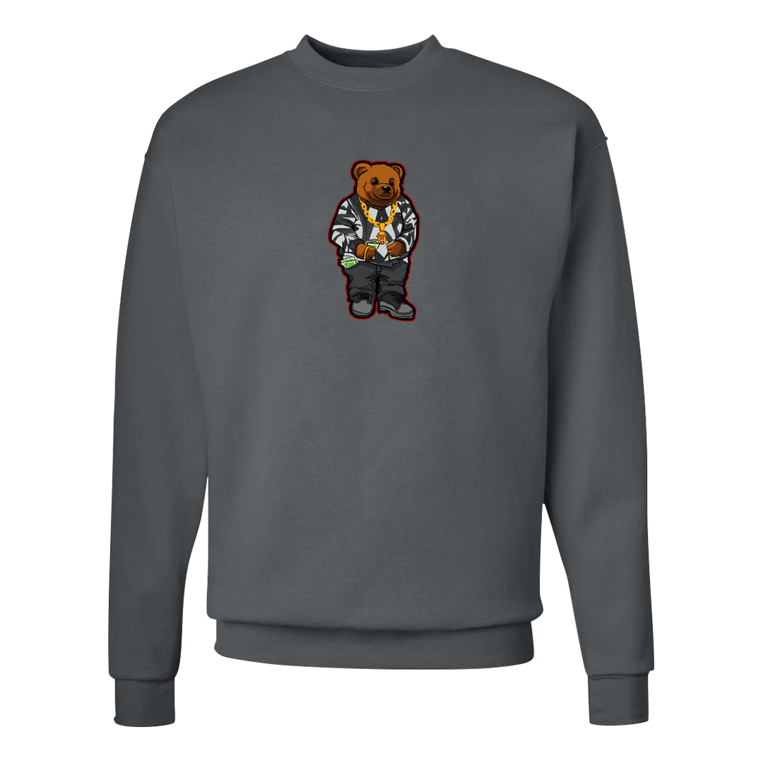 Metallic Silver Low 14s Crewneck Sweatshirt | Sweater Bear, Smoke Grey