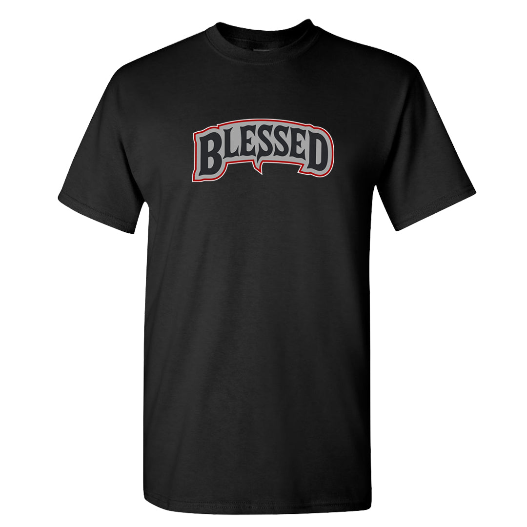 Metallic Silver Low 14s T Shirt | Blessed Arch, Black