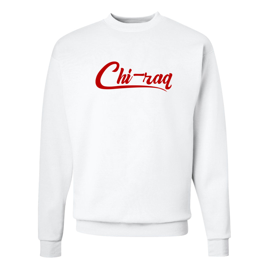 Metallic Silver Low 14s Crewneck Sweatshirt | Chiraq, White