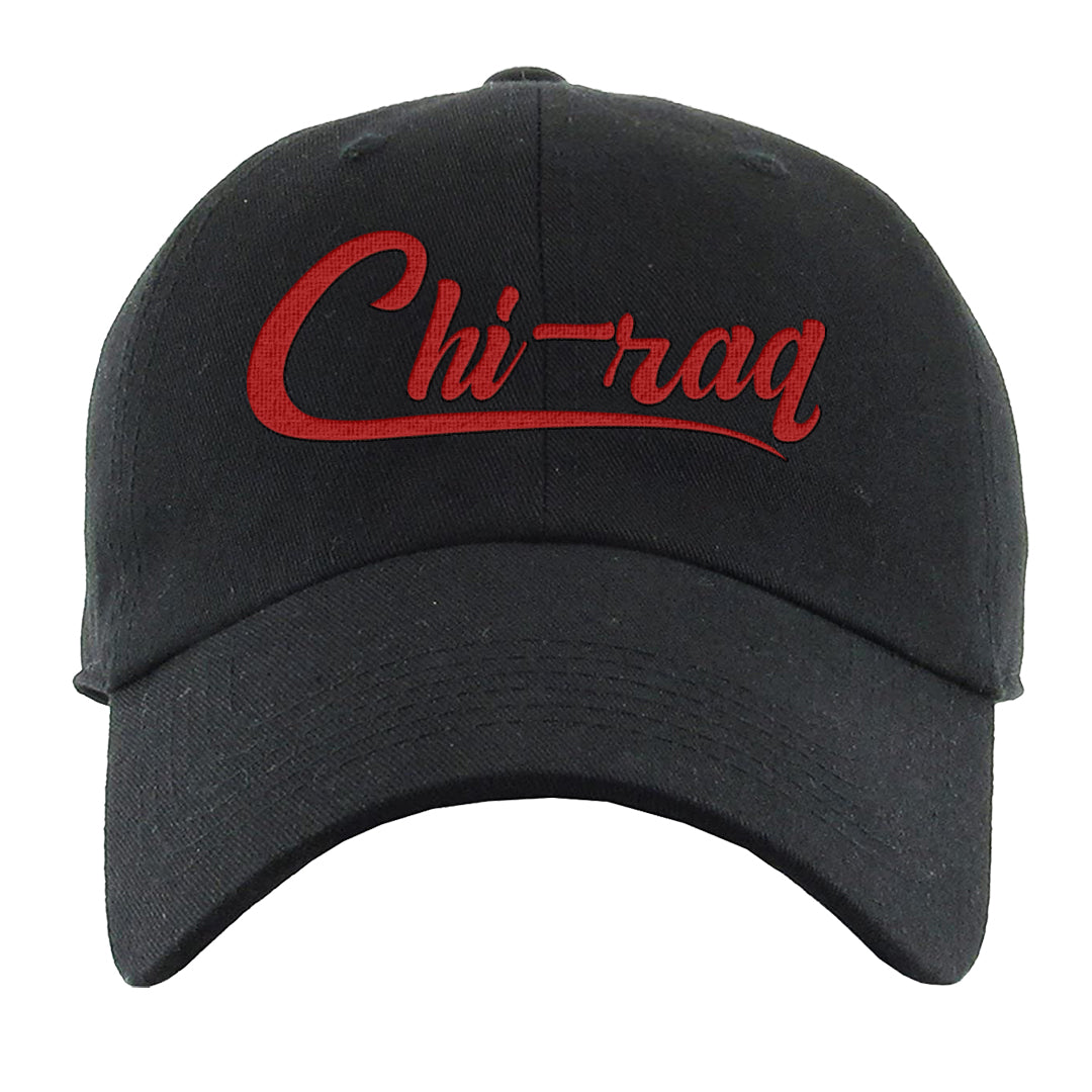 Metallic Silver Low 14s Dad Hat | Chiraq, Black