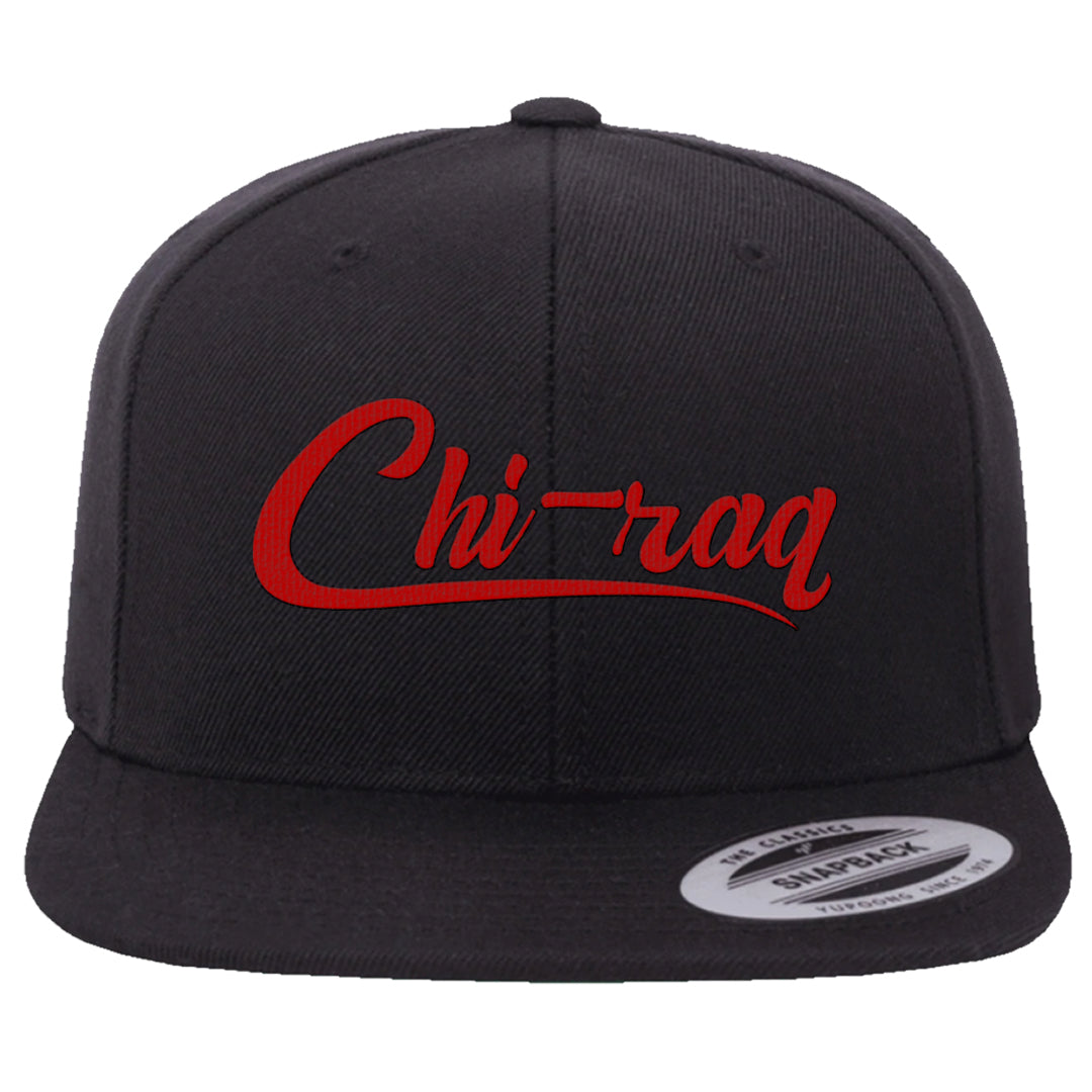 Metallic Silver Low 14s Snapback Hat | Chiraq, Black