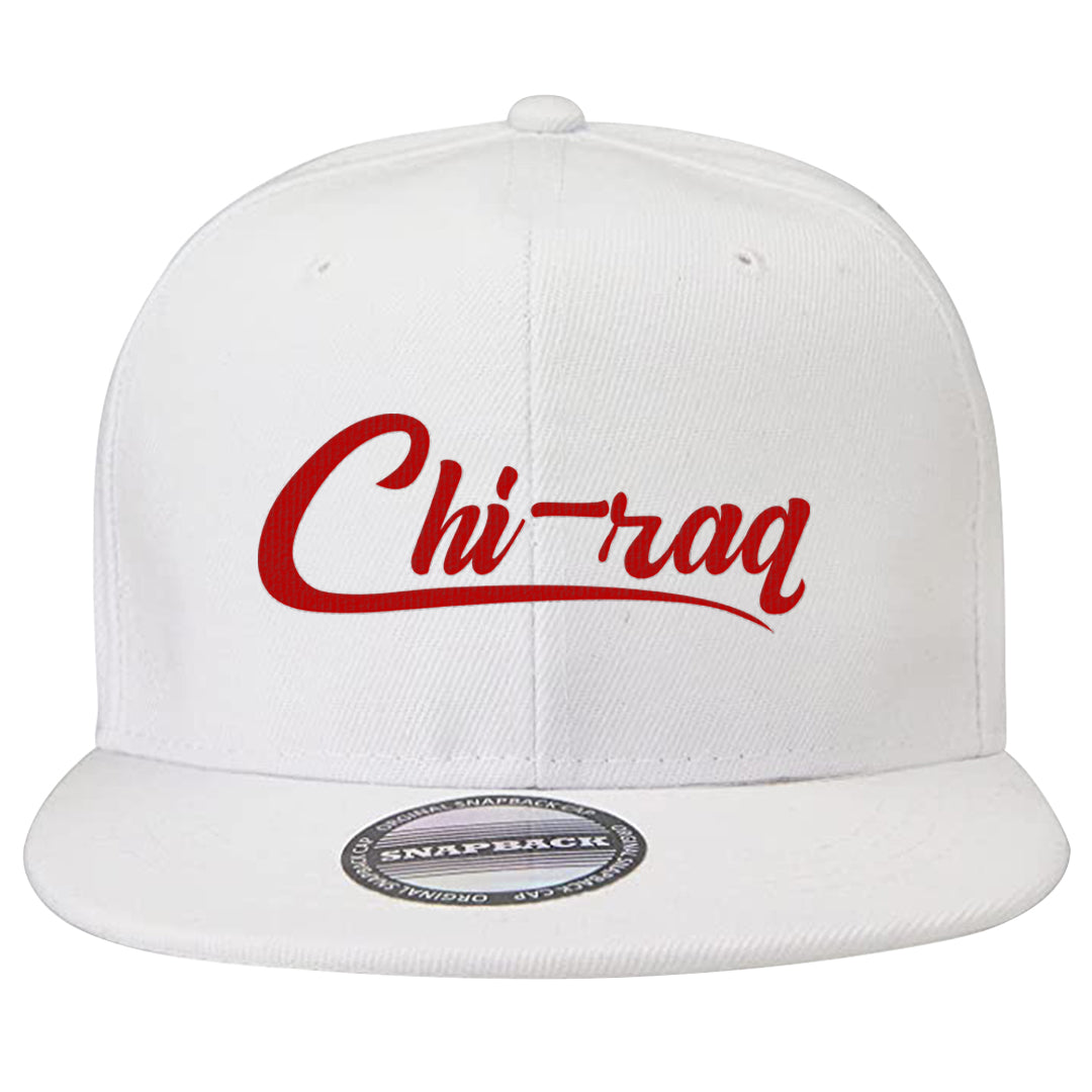 Metallic Silver Low 14s Snapback Hat | Chiraq, White