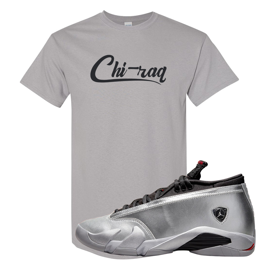 Metallic Silver Low 14s T Shirt | Chiraq, Gravel