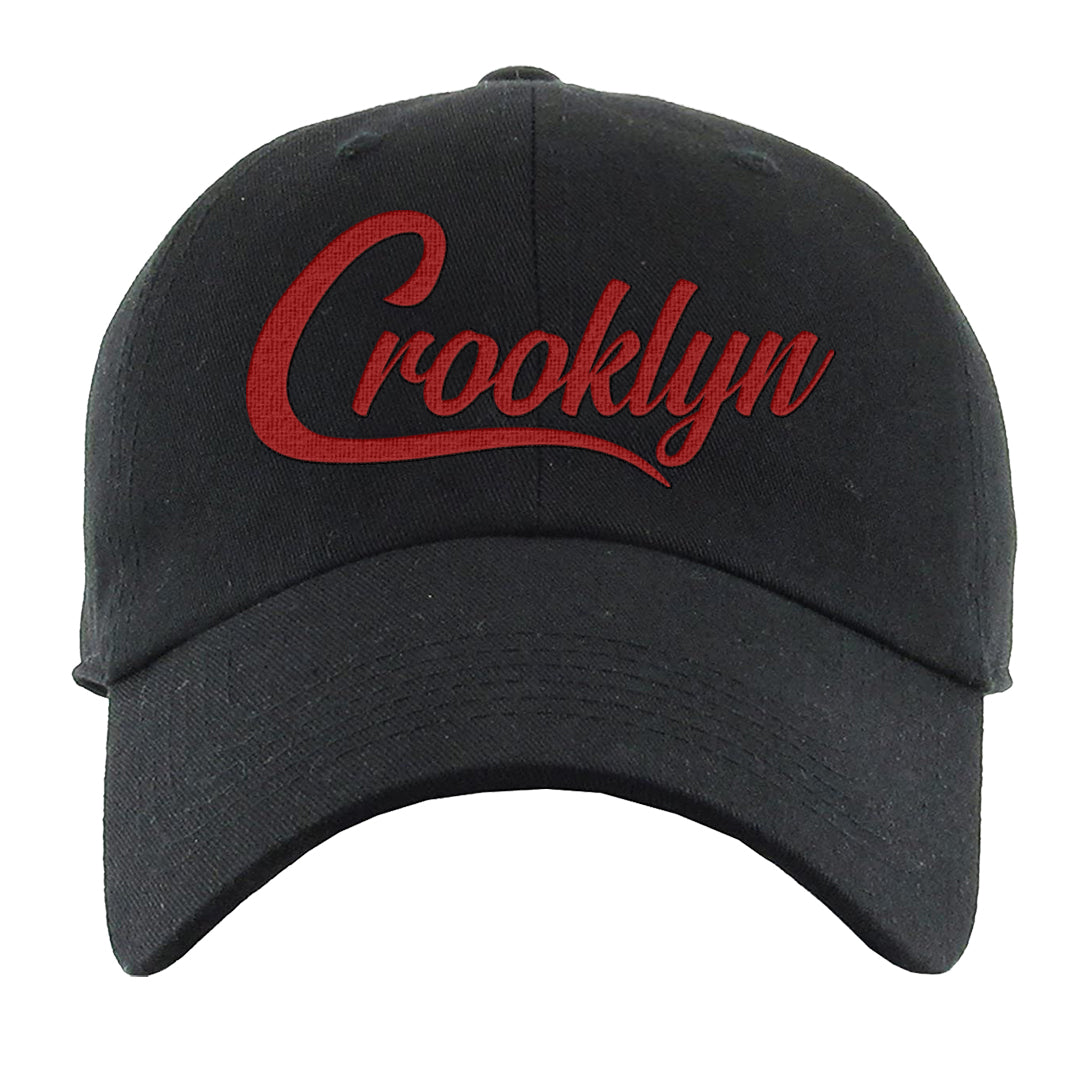 Metallic Silver Low 14s Dad Hat | Crooklyn, Black
