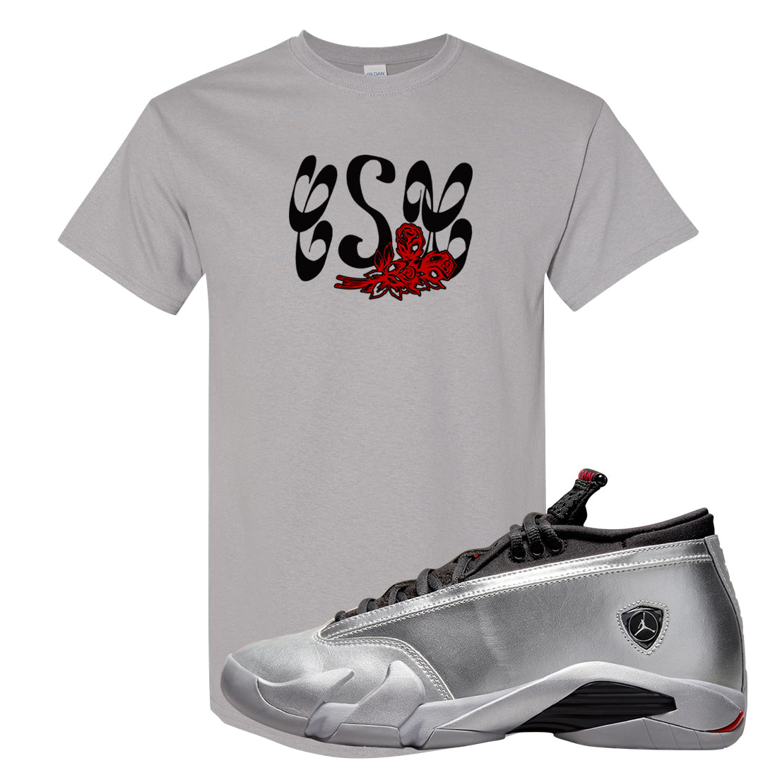 Metallic Silver Low 14s T Shirt | Certified Sneakerhead, Gravel
