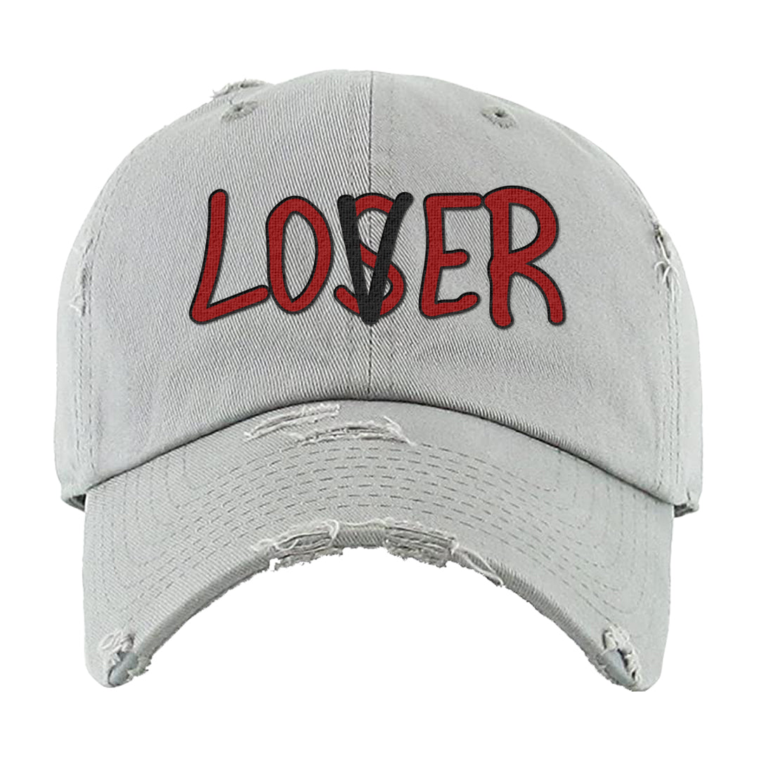 Metallic Silver Low 14s Distressed Dad Hat | Lover, Light Gray