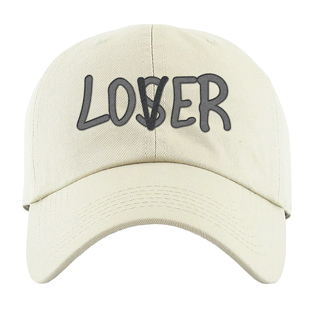 Metallic Silver Low 14s Dad Hat | Lover, White