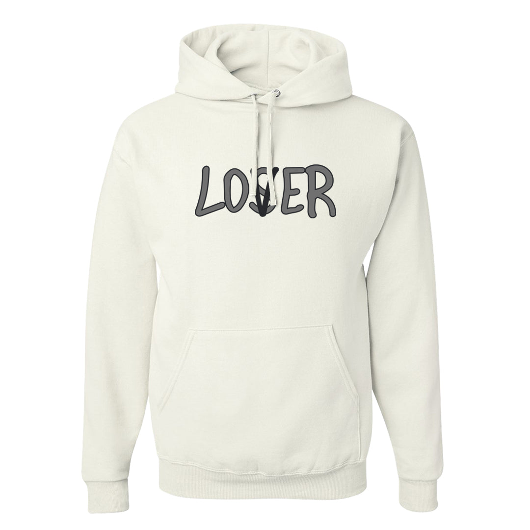 Metallic Silver Low 14s Hoodie | Lover, White