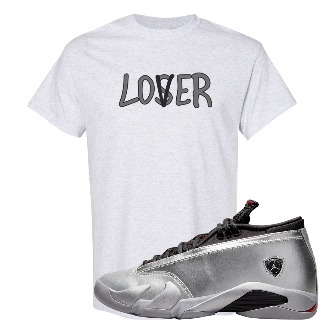 Metallic Silver Low 14s T Shirt | Lover, Ash