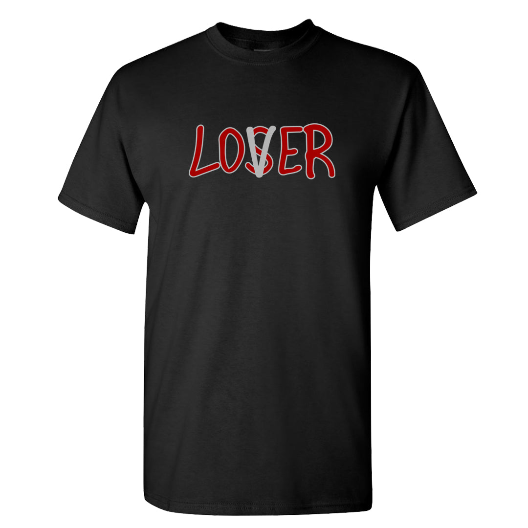 Metallic Silver Low 14s T Shirt | Lover, Black