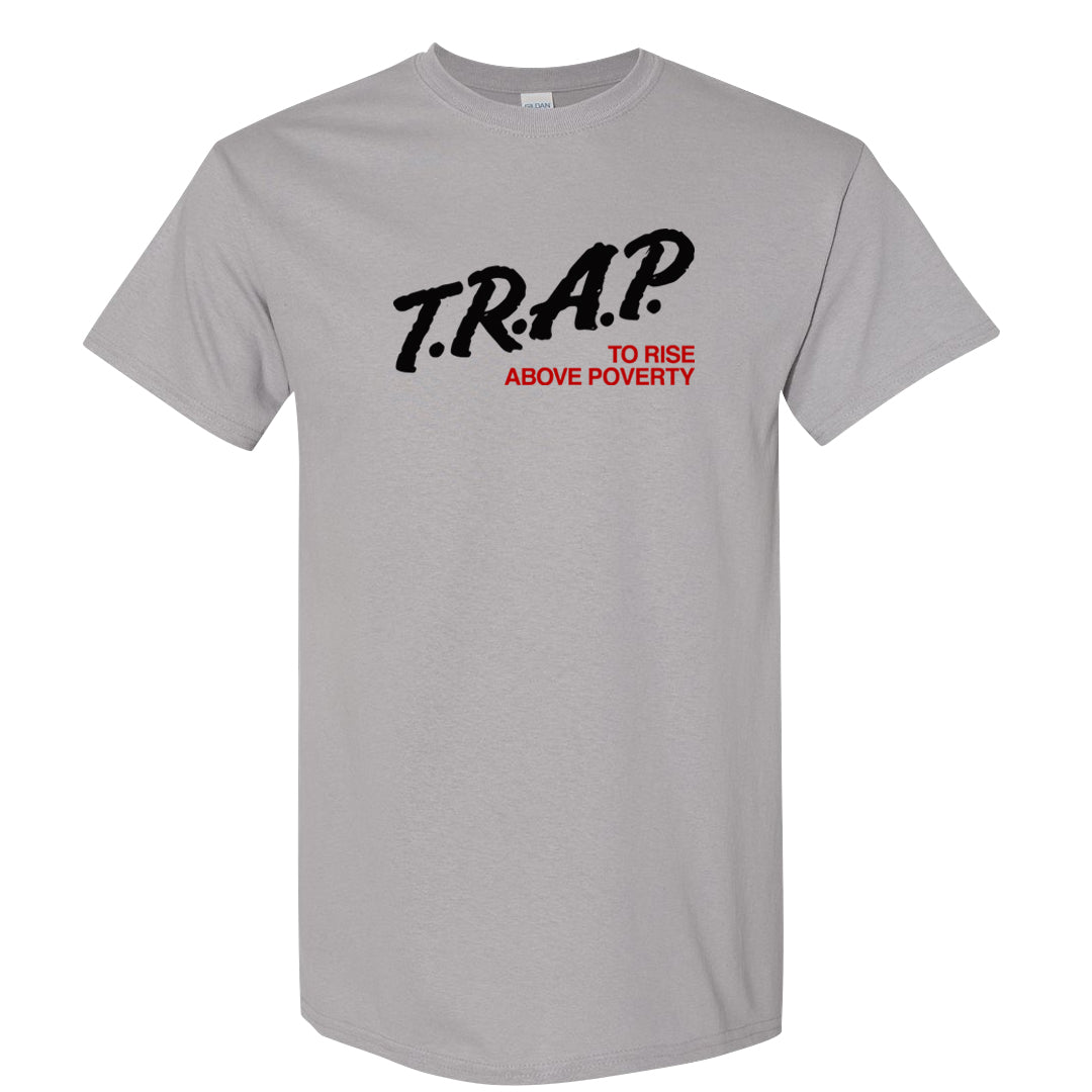 Metallic Silver Low 14s T Shirt | Trap To Rise Above Poverty, Gravel