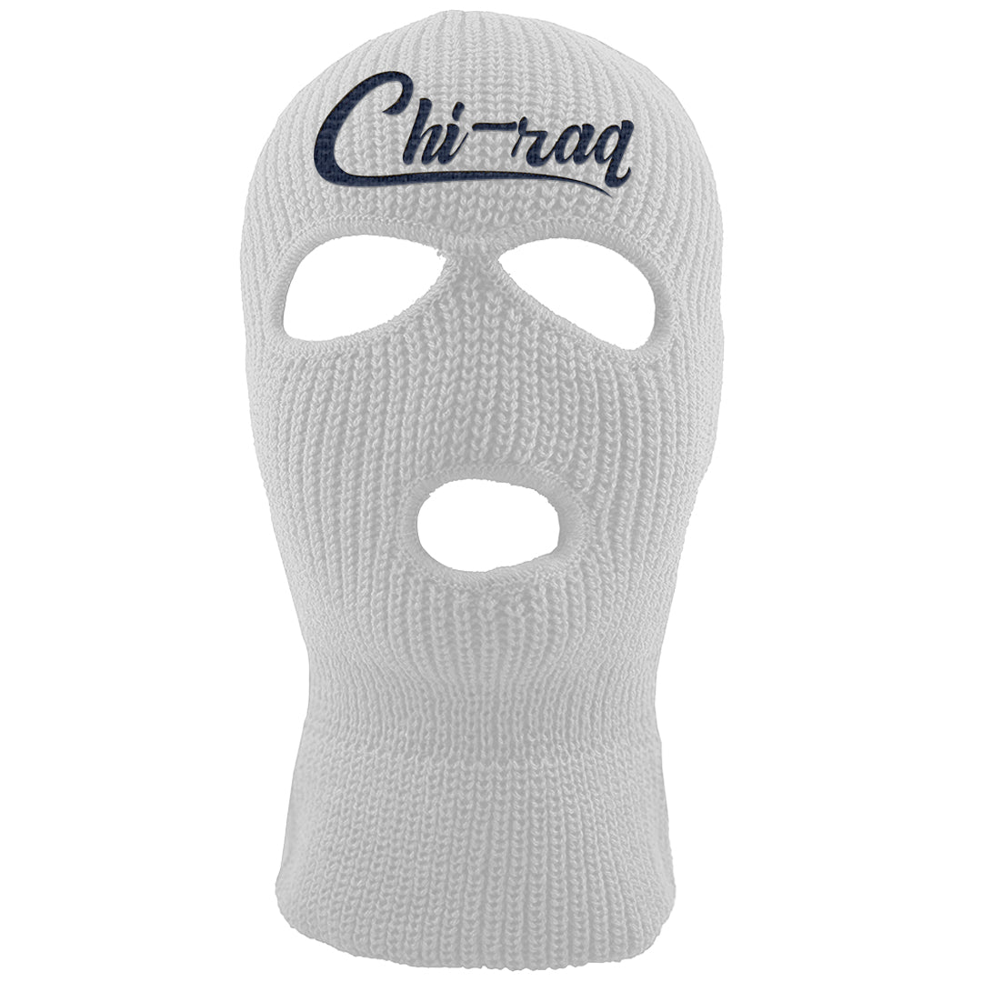 Burnt Sunrise White Navy 1s Ski Mask | Chiraq, White
