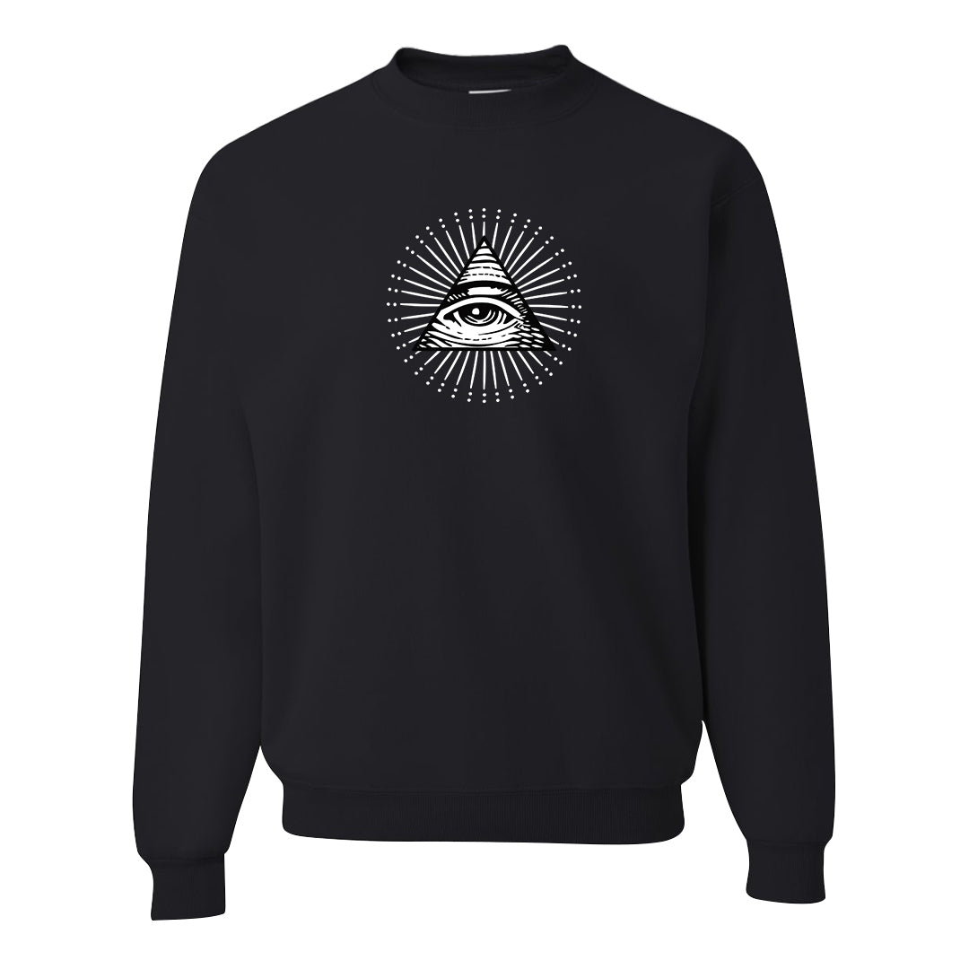 Black White Hi 85 1s Crewneck Sweatshirt | All Seeing Eye, Black