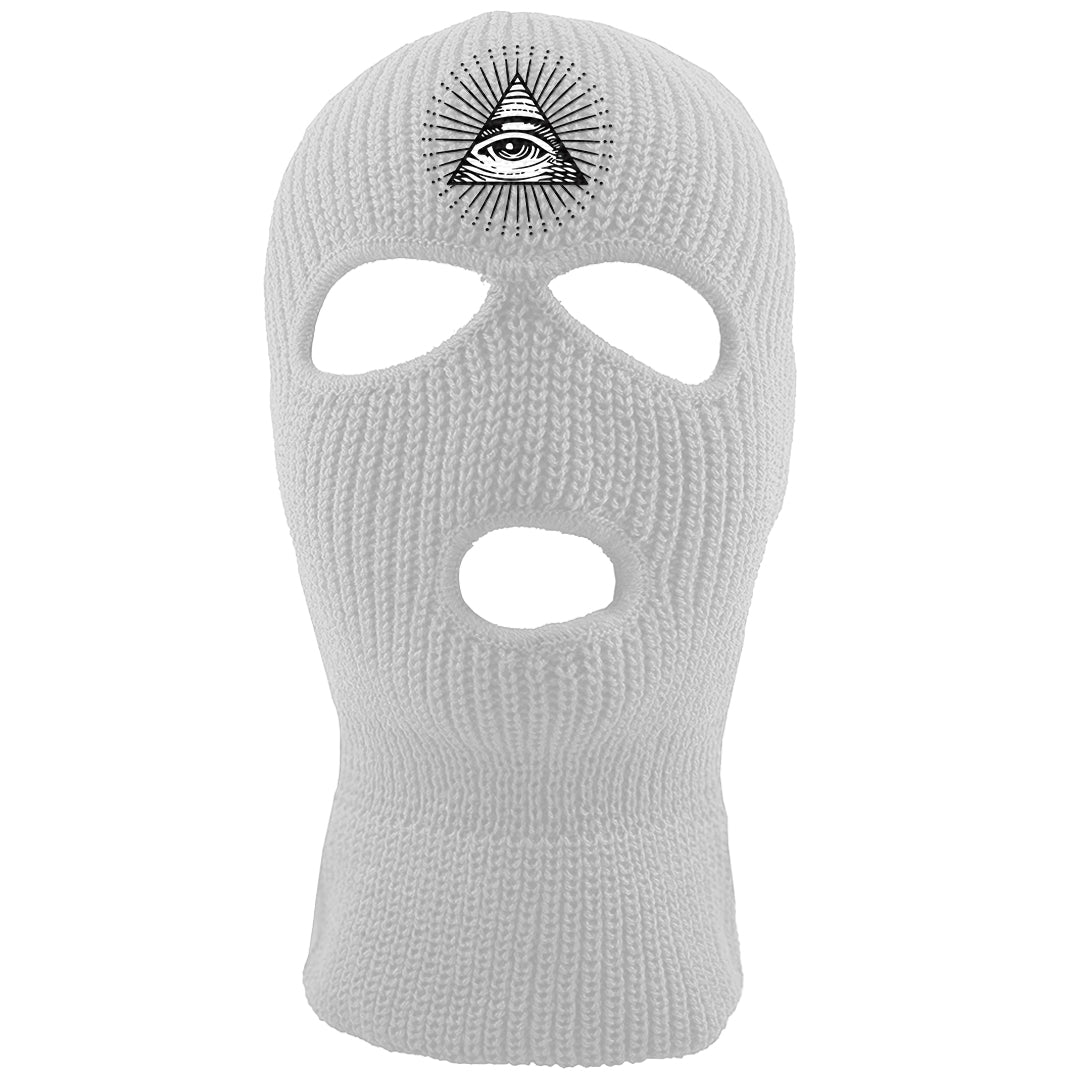 Black White Hi 85 1s Ski Mask | All Seeing Eye, White