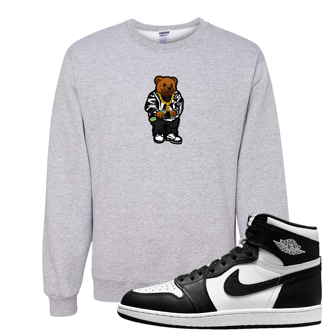 Black White Hi 85 1s Crewneck Sweatshirt | Sweater Bear, Ash
