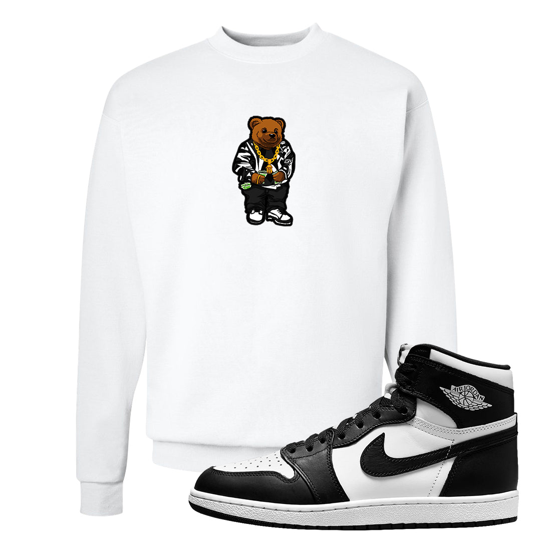 Black White Hi 85 1s Crewneck Sweatshirt | Sweater Bear, White