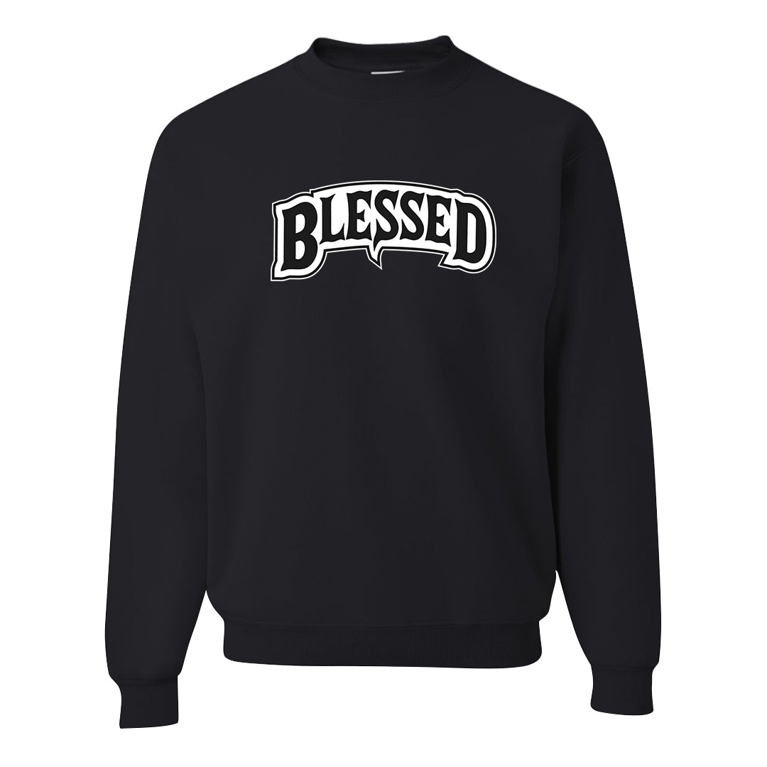 Black White Hi 85 1s Crewneck Sweatshirt | Blessed Arch, Black