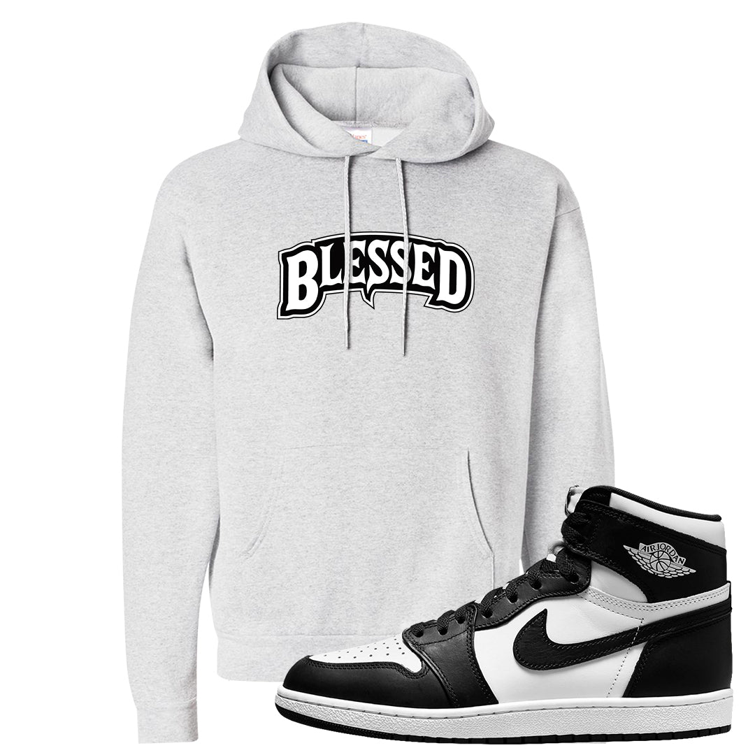 Black White Hi 85 1s Hoodie | Blessed Arch, Ash