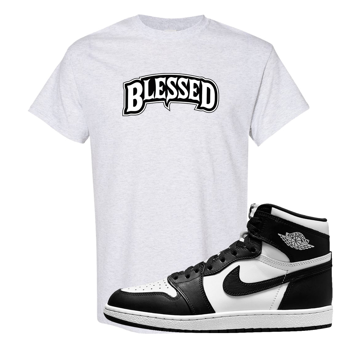 Black White Hi 85 1s T Shirt | Blessed Arch, Ash