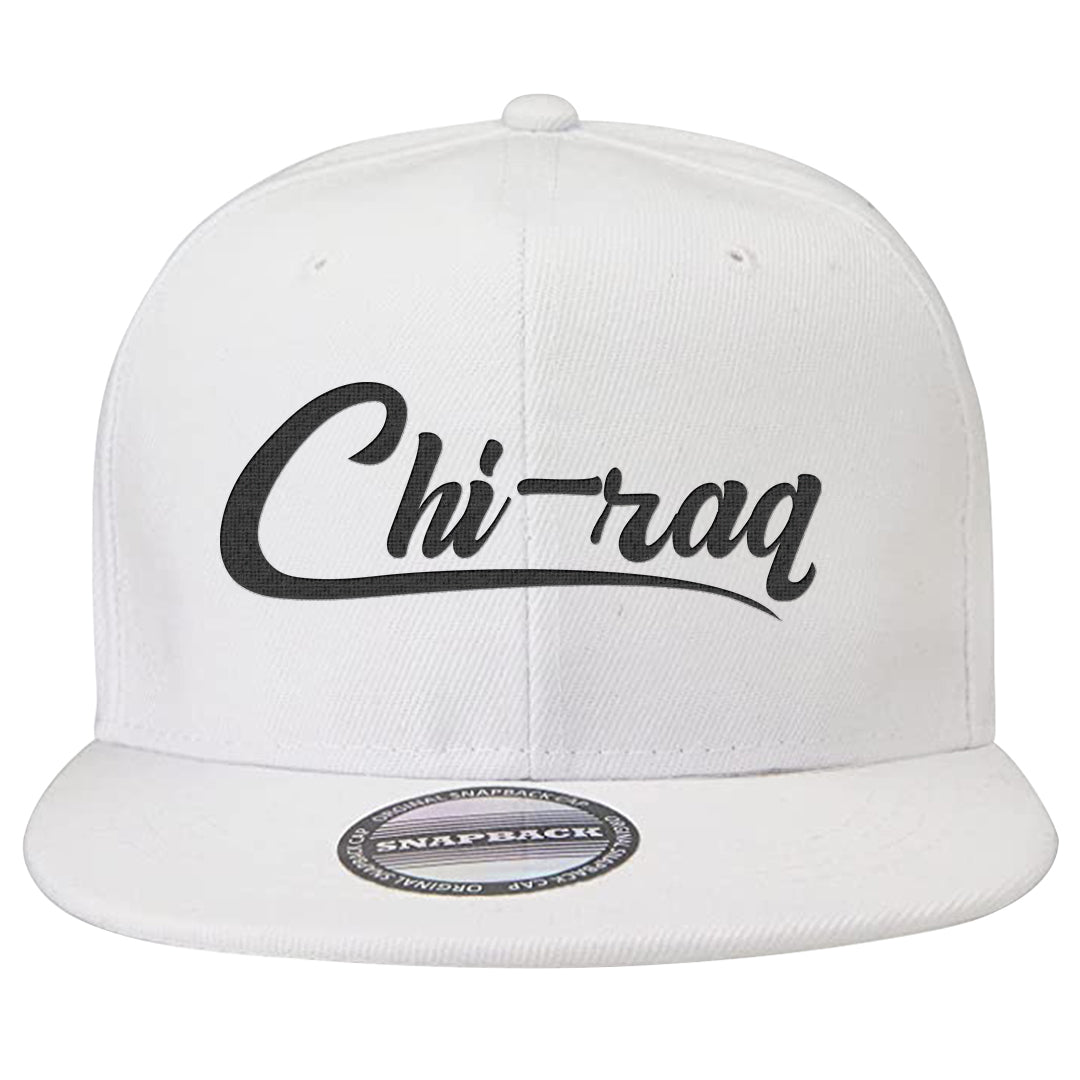 Black White Hi 85 1s Snapback Hat | Chiraq, White